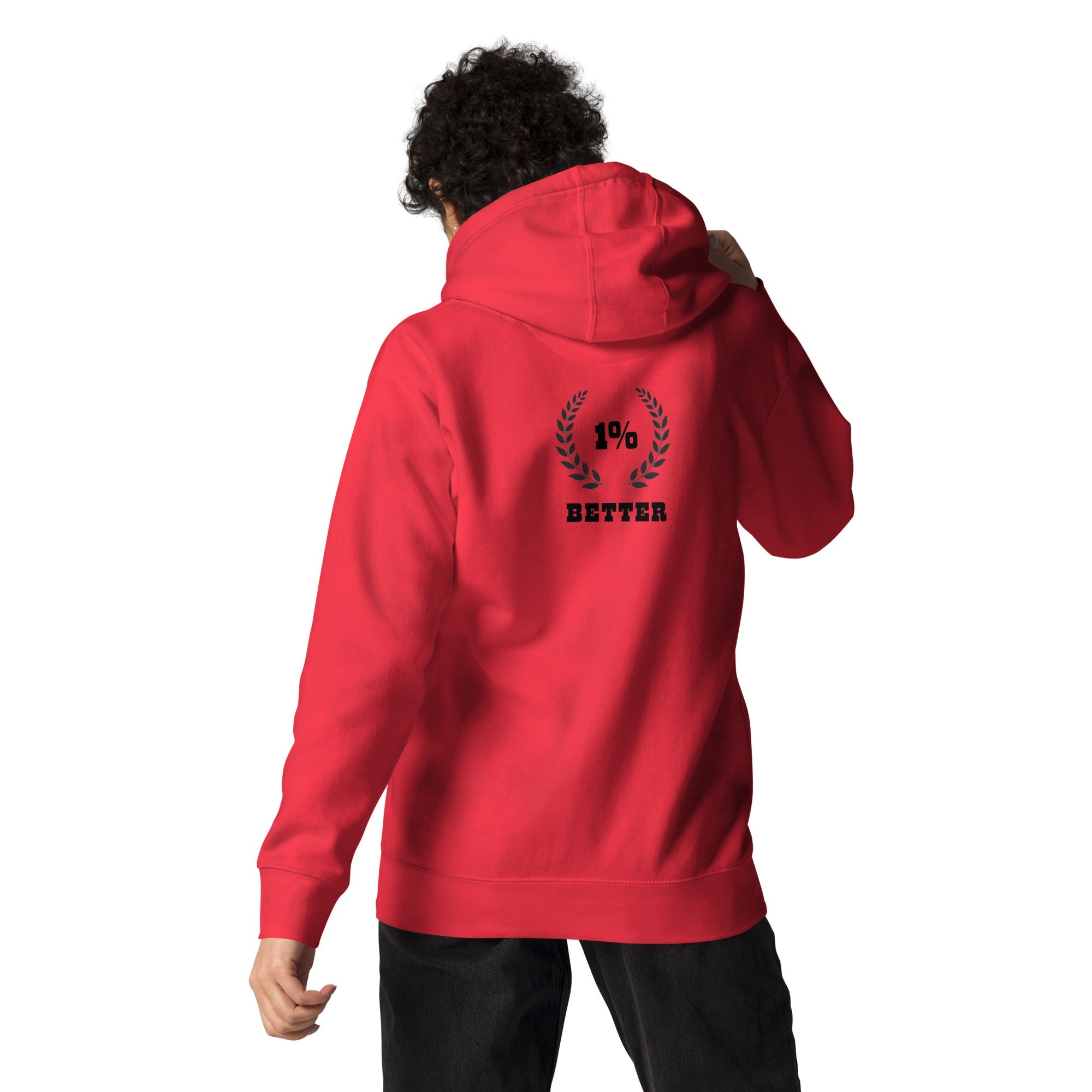 1% Better Oversized heavyweight hoodie (Back Print) - Likeness Brand