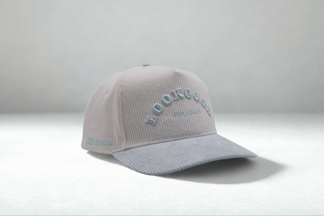 Look Good Play Good Powder Blue Corduroy Hat - Likeness Brand