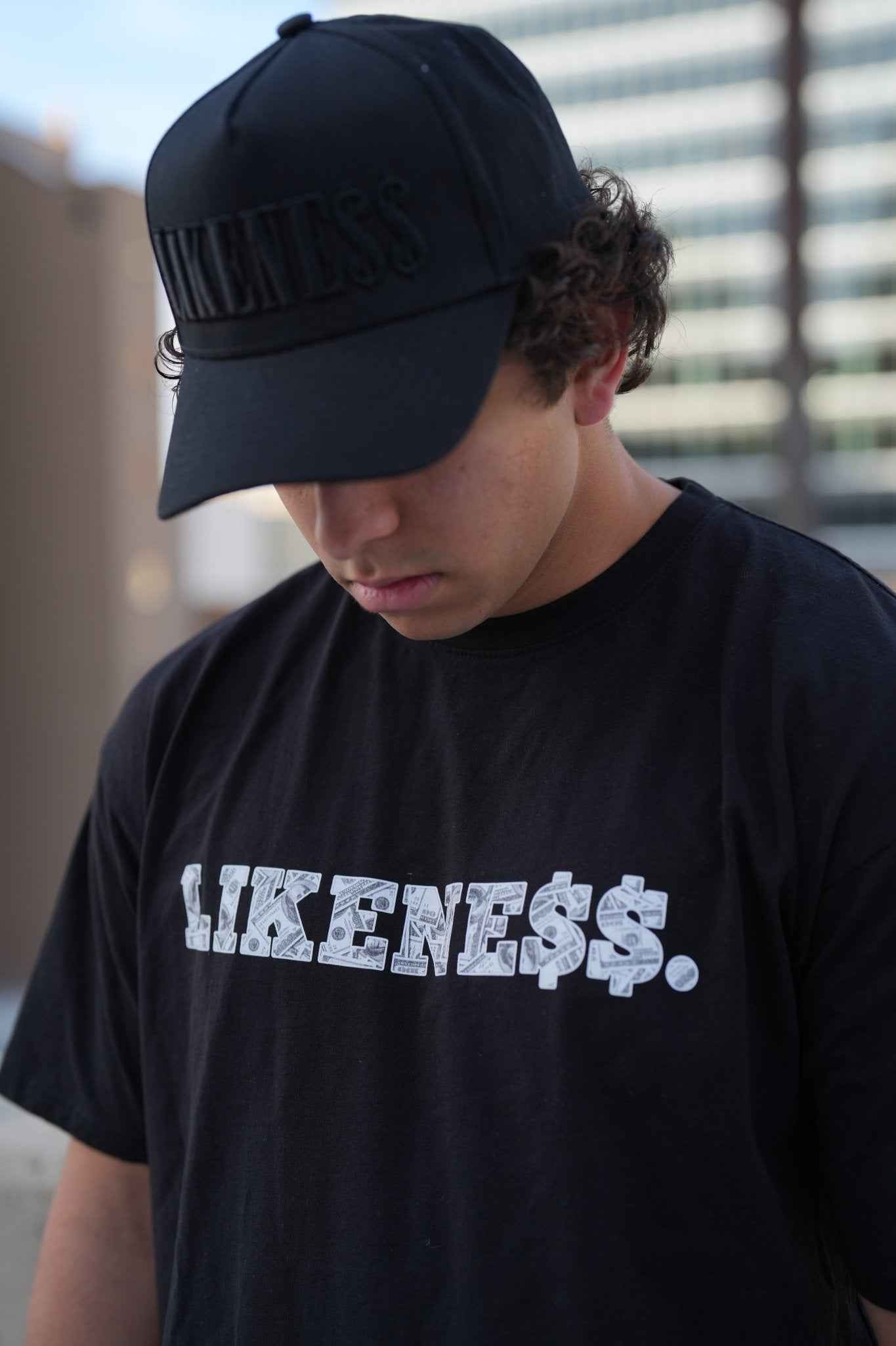 LIKENE$$ Hat (Black on Black)
