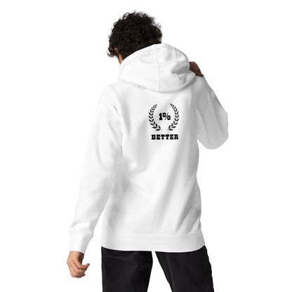 1% Better Oversized heavyweight hoodie (Back Print) - Likeness Brand